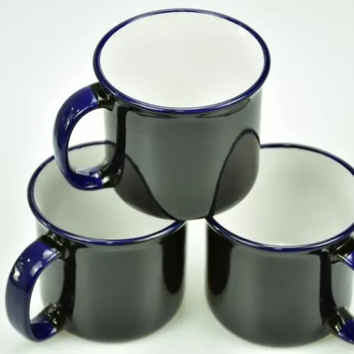 Customized Enamel Style Ceramic Promotional Mugs